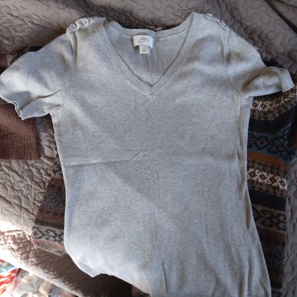 Pima cotton v-neck short sleeve